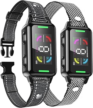 Bark Collar 2 Pack for Large Medium Small Dogs, Smart Automatic AI Bark Collar for Dogs,Effective Anti Barking Training Collar with IP67 Waterproof, 6 Safe Training Modes and 8- Level Sensitivity