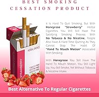 Vista 7 de Honeyrose Cigarrillo de hierbas de vainilla y fresa, libre de tabaco y nicotina, cigarrillos de utilería, humos de hierbas, dejar de fumar, todo