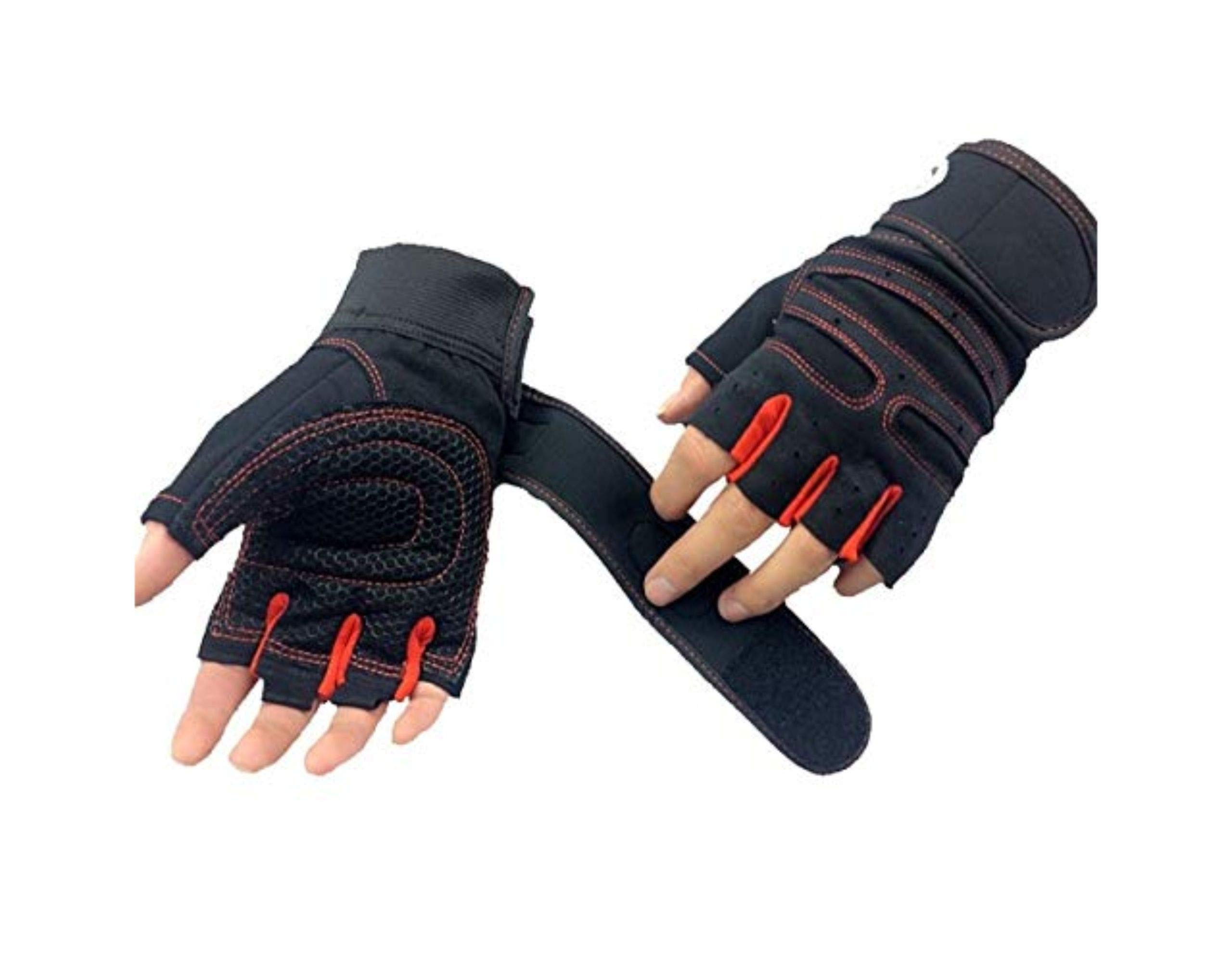 HOW (HOUSE OF WISHES) with Device Leather Wrist Support Gym and Fitness Gloves (Black) (B081N6GX5P) Amazon Price History, Amazon Price Tracker