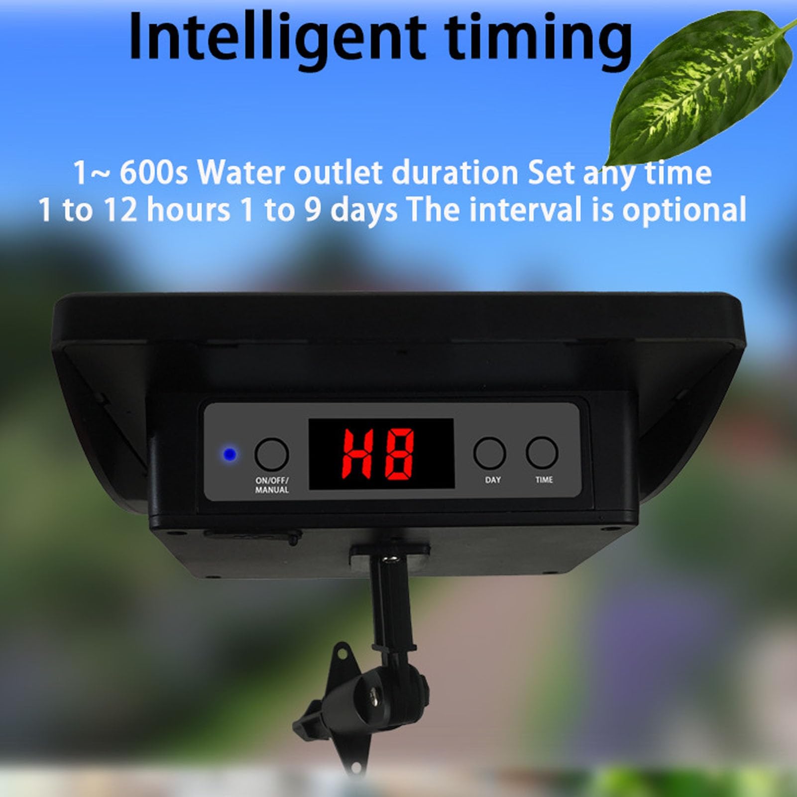Kit de de riego por aspersión alimentado por energía solar, automático de riego con temporizador impermeable IP67, kit de riego automático solar para invernadero,