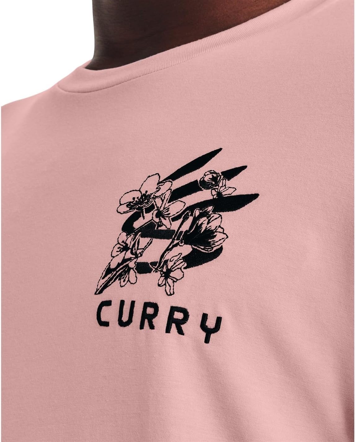 Under Armour Mens Curry Logo Short Sleeve Shirt L Pink