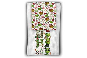 Ho Ho Ho Grinches Hand Towels: Grinch Bathroom Hand Towels