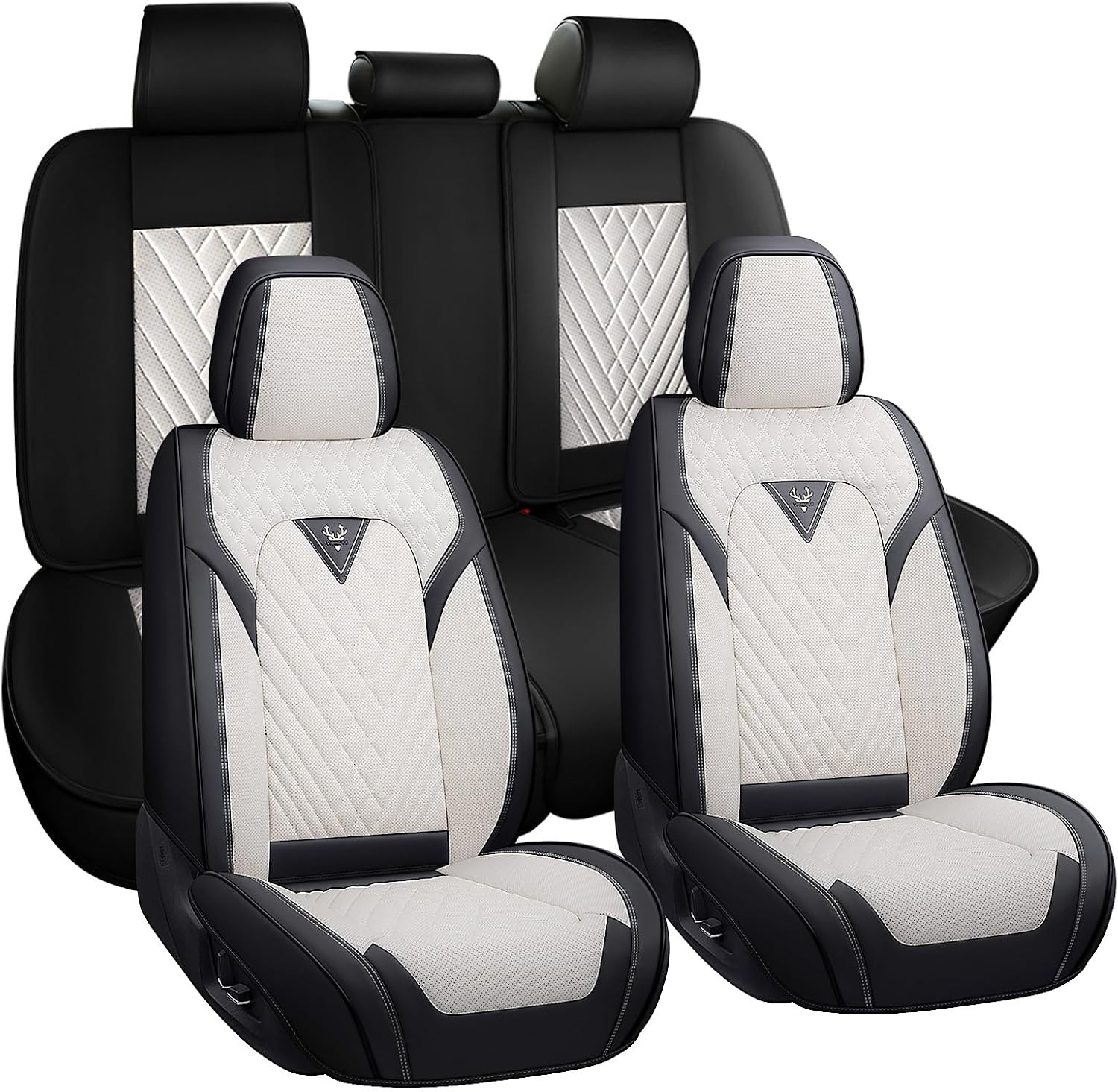 Seat Covers for Jeep Wagoneer S 2024-2025, Sport-Style Car Seat Covers, Waterproof Car Seat Cover, All Weather Seat Cover(Front, Black Red)
