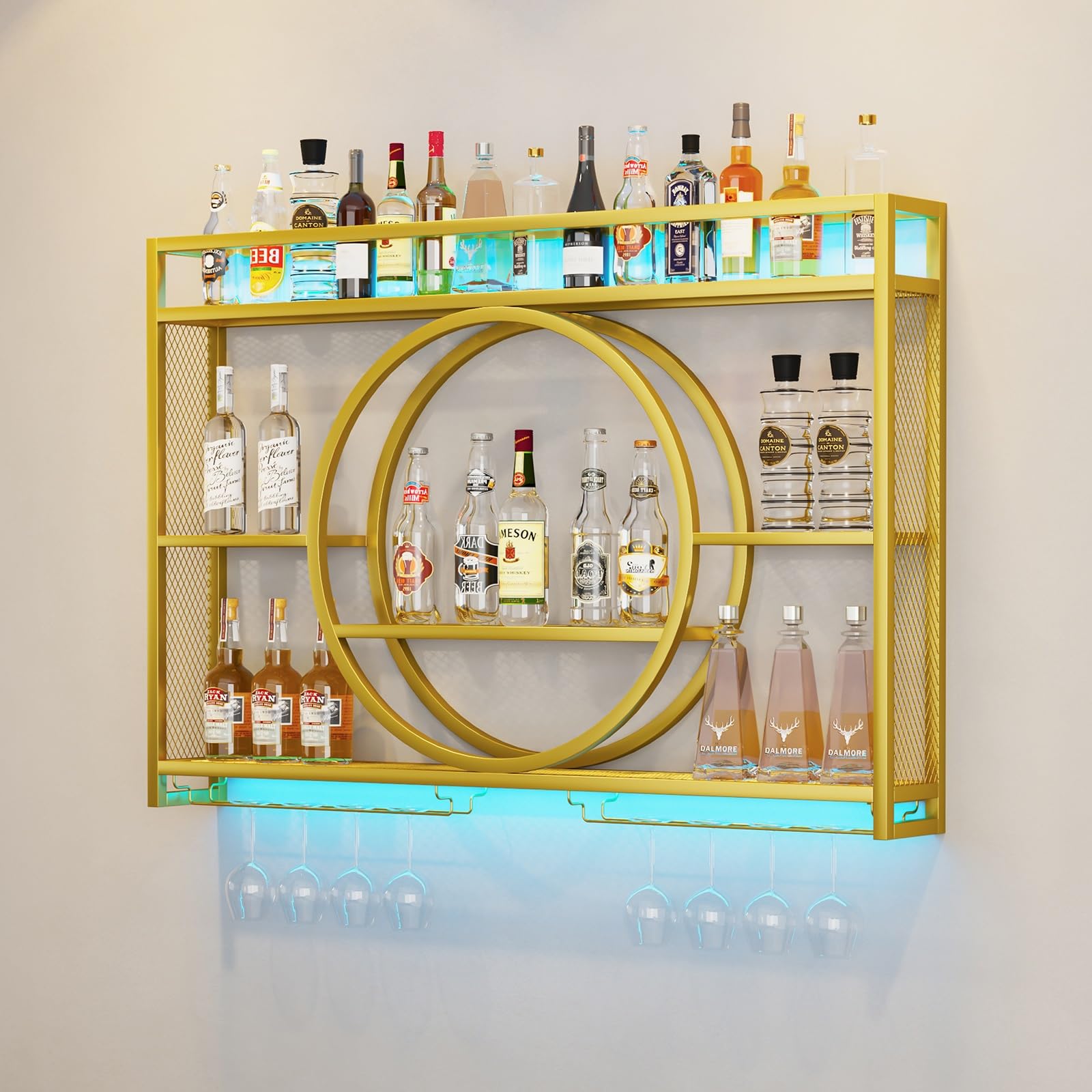 Étagère murale pour liqueur et vin afin de gagner de la place en cuisine