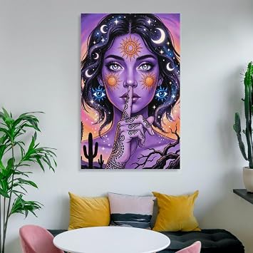 WUXEKZO Canvas Wall Decor Sexy Girl Art Mural Artwork Decoration for Bathrooms Bedroom Dorm, No Frame/24x16 inch Posters, Hd Printing
