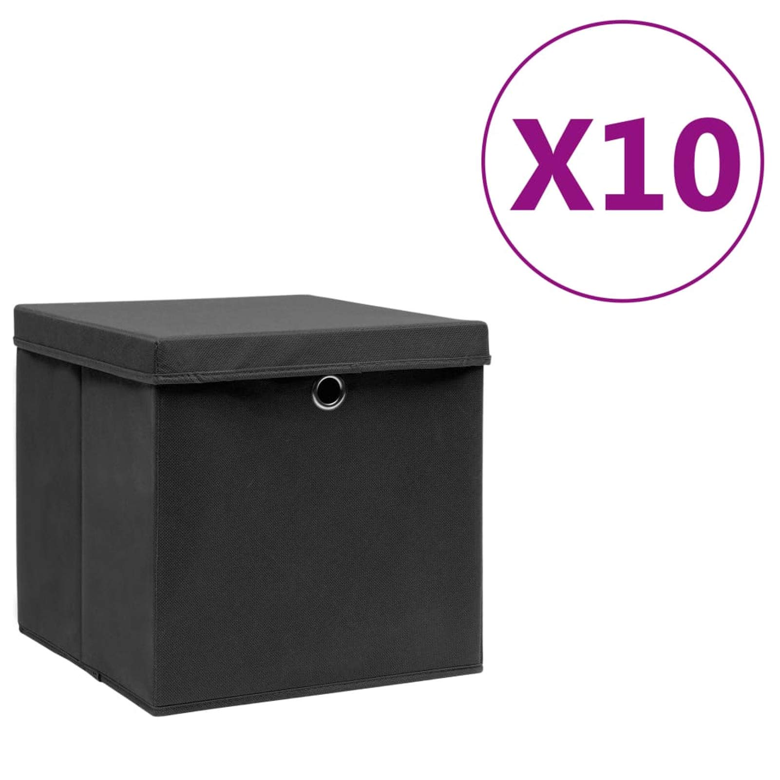 Gecheer Zusammenklappbar Aufbewahrungsboxen Faltboxen Aufbewahrungsbox Truhe 28 x 28 x 28 cm MIt Deckel,Faltbox Kleiderschrank Spielkiste Regalkorb Faltkiste Korb Kinderbox Box Kiste,Vlies