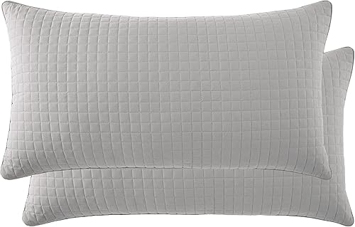 Vista 23 de Fundas Southshore Fine Linens Vilano Springs, para almohada, acolchadas, Microfibra, Pizarra, 20" x 36" 01 - Blanco brillante