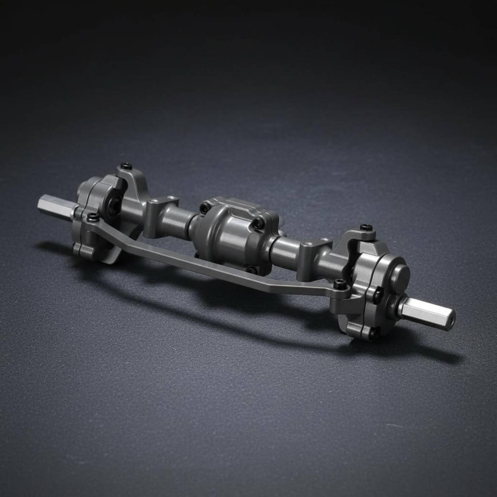 Assale per Veicolo Set Assale RC Ponte Sollevato Trasmissione Ingranaggi Metallo Aumento Luce a Spazio per Più Grandi Adatto per Crawler 1/16 B16 B36 Rocce Trail Salite Tecniche, Titanio