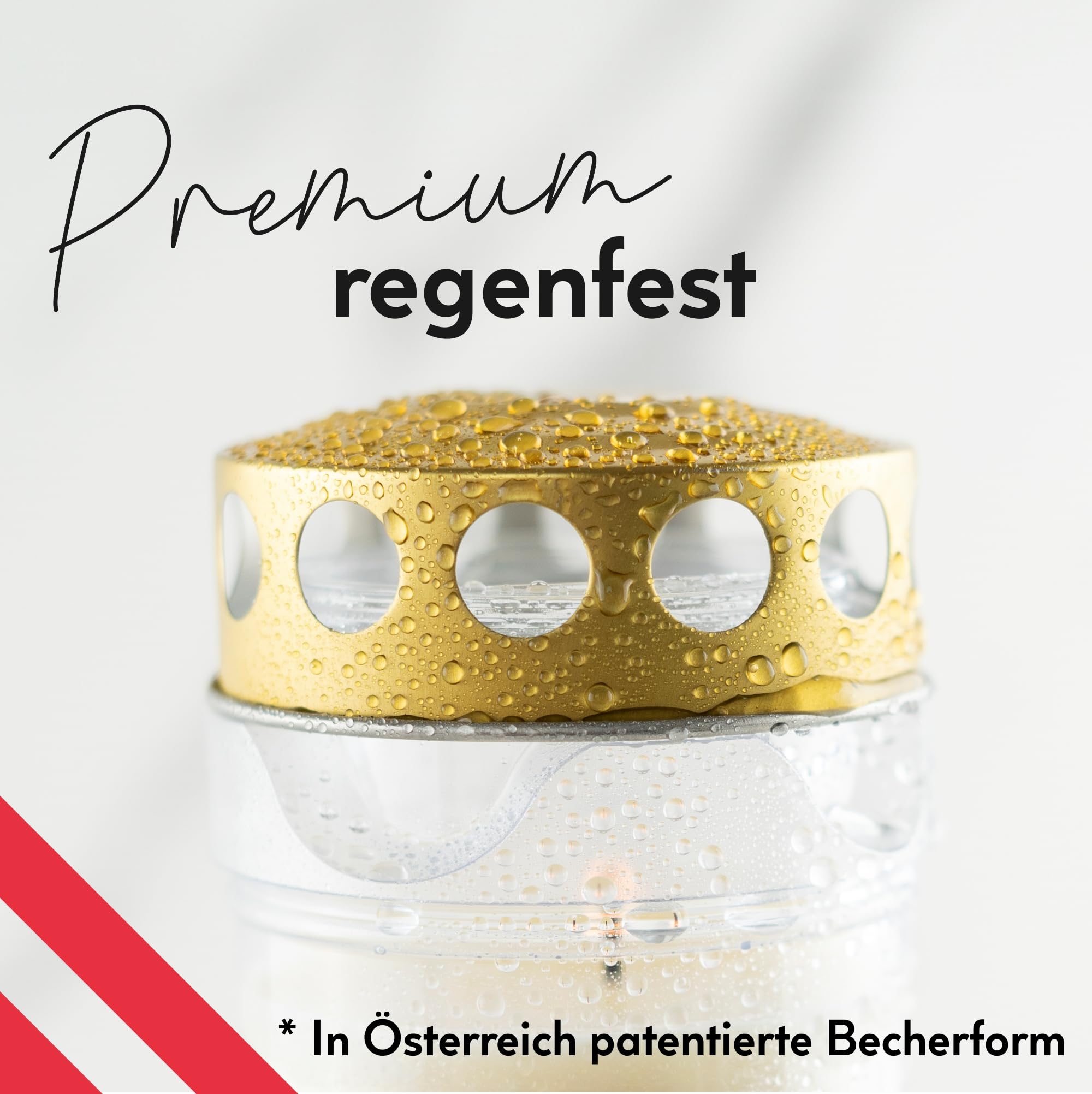 HOFER Grabkerzen, Grablicht, Brenndauer ca. 7 Tage, MUNDART SELECT, 12 Stk | Regenfeste Trauerkerzen, Friedhofskerze mit Motiv & Spruch, für Grabdeko & Grabschmuck