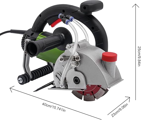 Wall Chaser, 1800W Slotting Machine 7000rpm, Max Groove Depth and Width 1.46 x 1.97, Electric Concrete Grooving Cutting Machine with 2 Saw Blades and Water Pump
