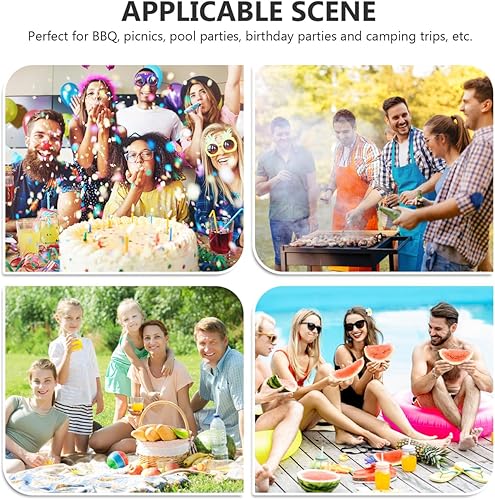 Miniatura 5 de BESTonZON Bandeja de exhibición de postres, cuadrada de 8.27 x 8.27 x 5.91 pulgadas, bandeja de polipropileno transparente con tapa acrílica,