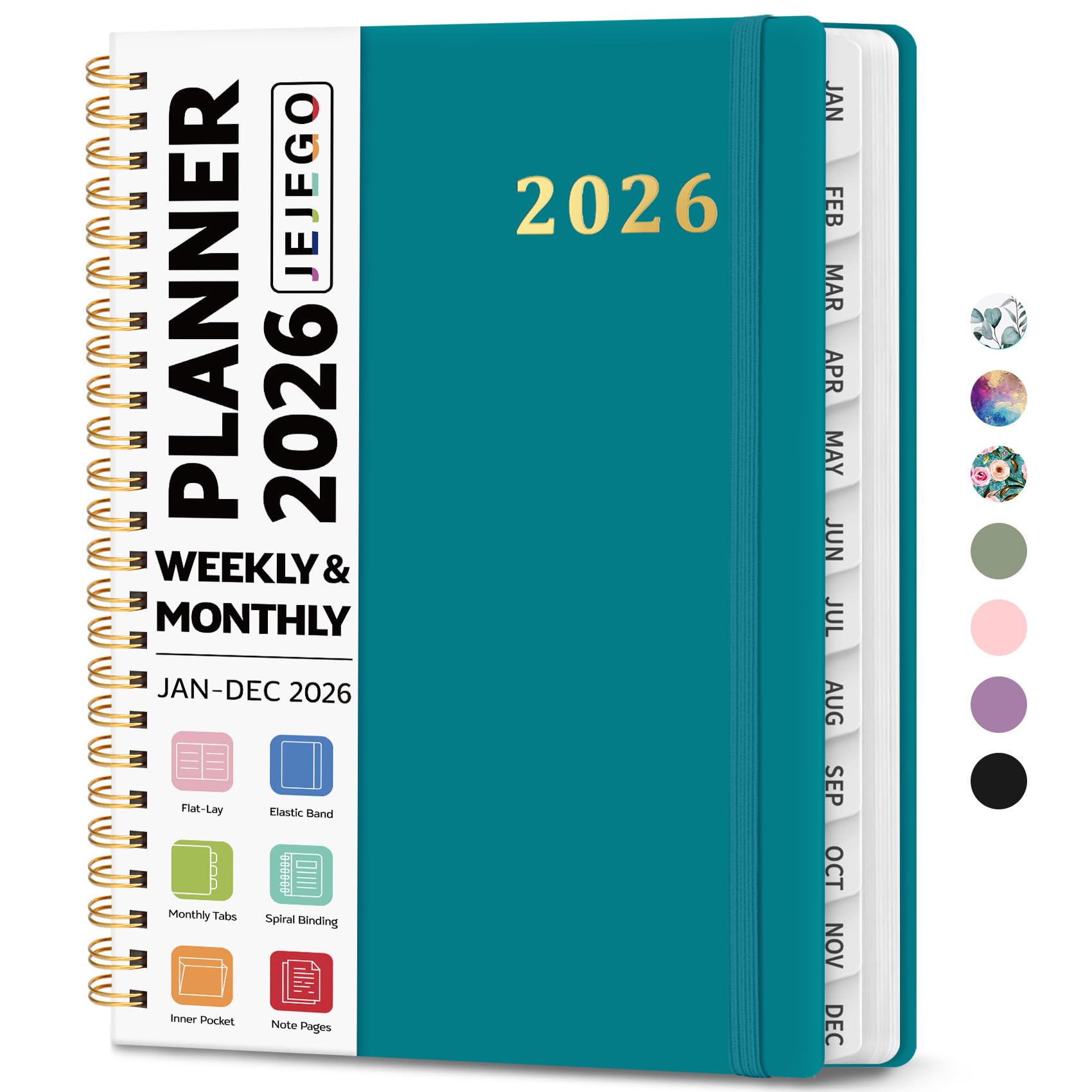 Snapklik.com : 2026 Planner, Weekly And Monthly Calendar Planner Book ...