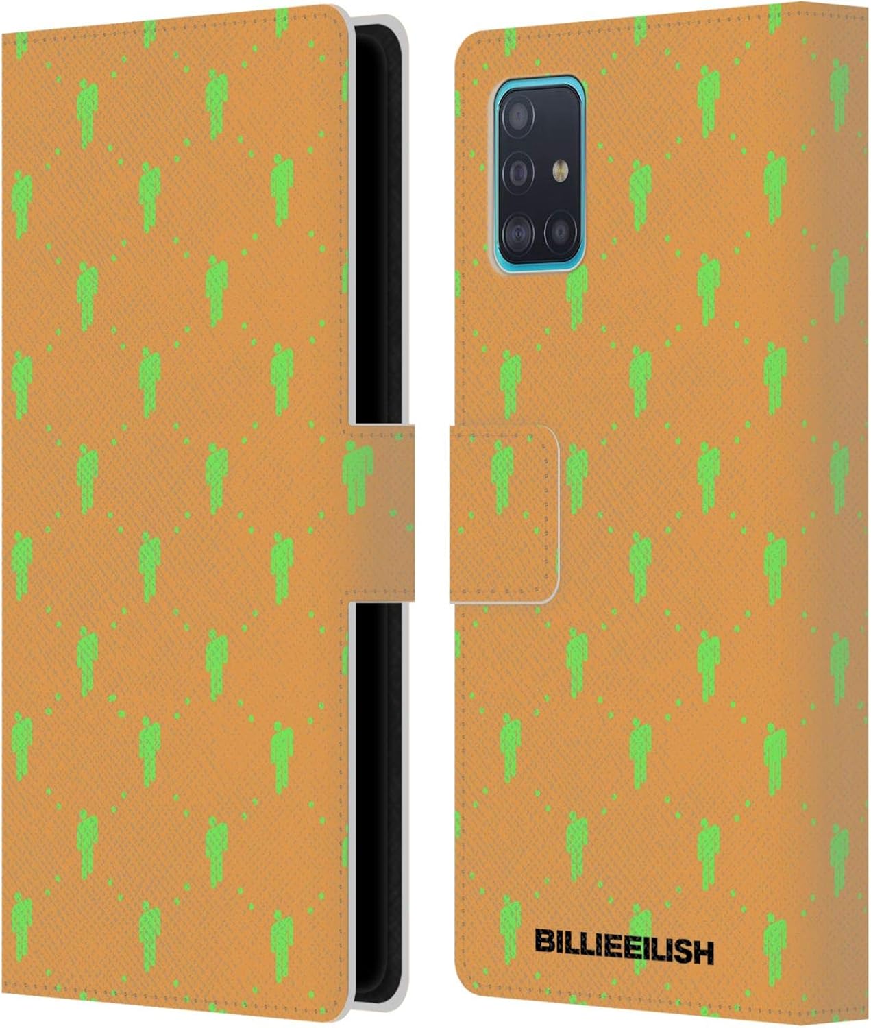 Head Case Designs Officially Licensed Billie Eilish Blohsh Pattern Key Art Leather Wallet Case Compatible with Samsung Galaxy A51 (2019)