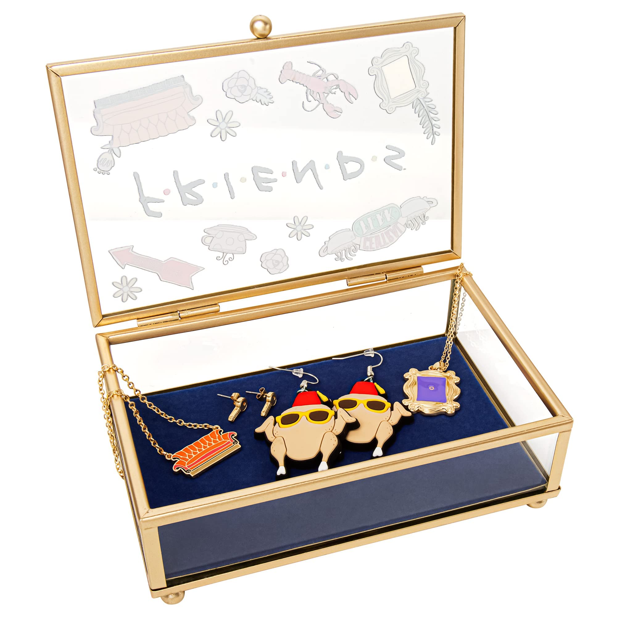 Amazon.com: FRIENDS TV Series Glass Jewelry Box - Hinged Jewelry