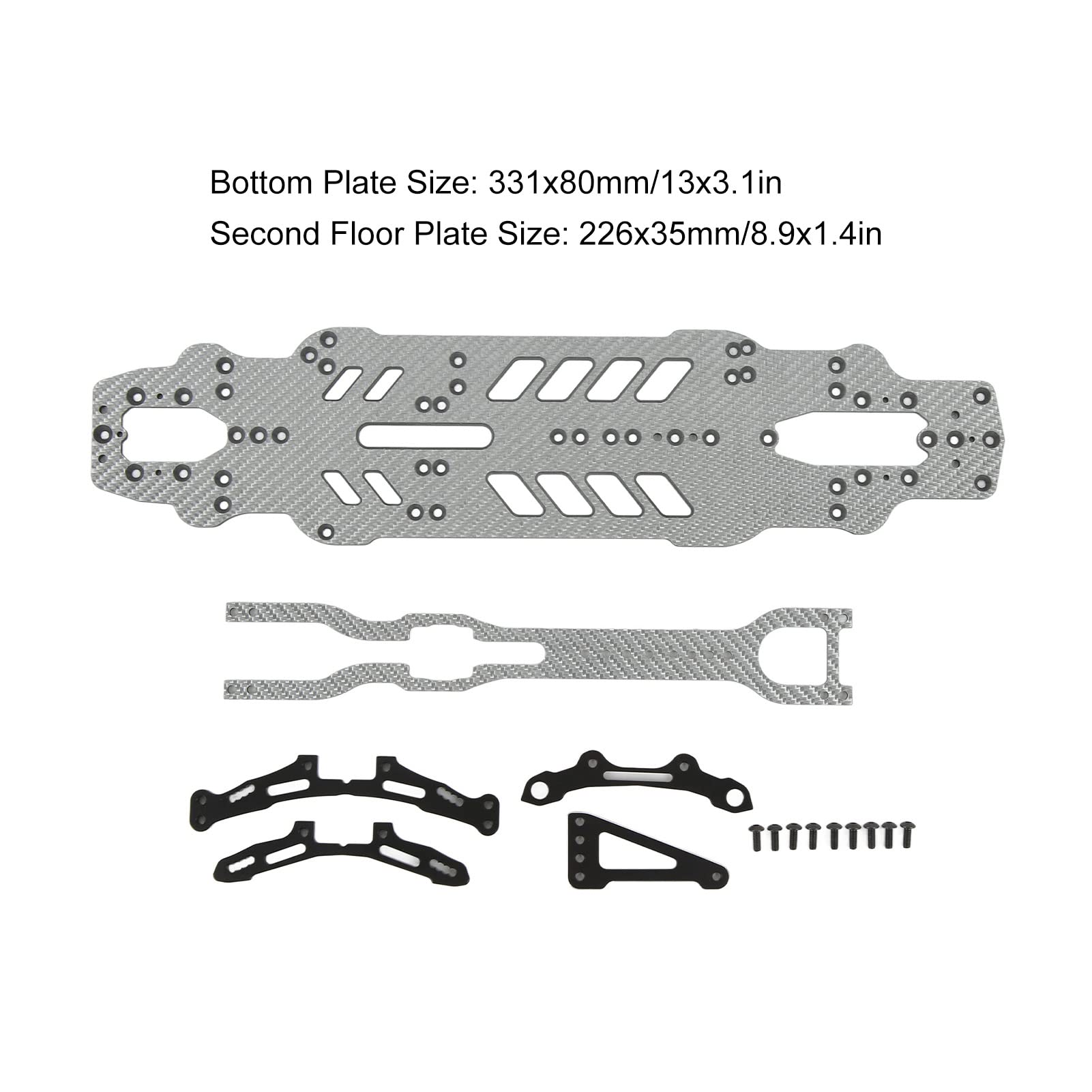 Dilwe Accessoire de Simulation de côtés de Plaque de Protection en métal à l'échelle 1/10 adapté aux Voitures Miniatures RC Traxxas