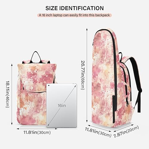 Miniatura 3 de Mochila de bádminton de tenis, linda y resistente, acuarela, abstracta, tinta, color claro, deportes, tenis, bádminton, funda para raqueta de tenis