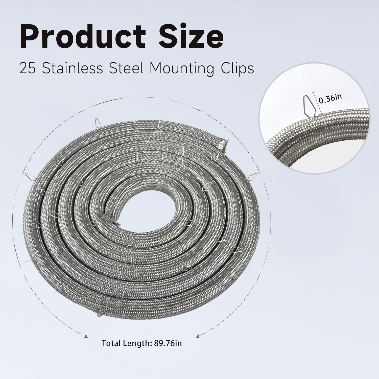 Range Oven Stove Door Gasket Includes 25 Mounting Clips 89.76” Compatible with GE Ranges and Ovens Replace#:WB04T10050 AP3860395 1166413 AH1019820 EA1019820 PS1019820