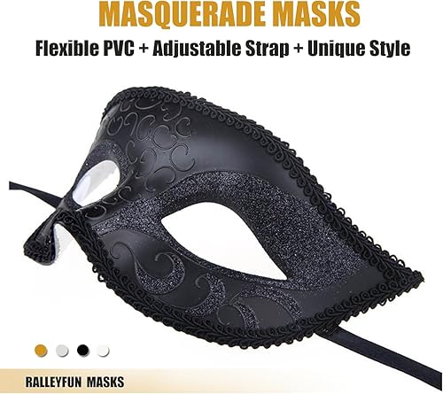 Miniatura 2 de Máscara de mascarada para hombres y mujeres, parejas, máscaras de Halloween para fiesta, baile de graduación