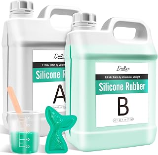 Silicone liquido in gomma – 3,8 l/4,2 kg 15 A stampi in silicone – Kit per stampi in silicone – 1 rapporto Teal silicone per stampi in resina fai da te, stampo per candele, stampo per sapone, versare
