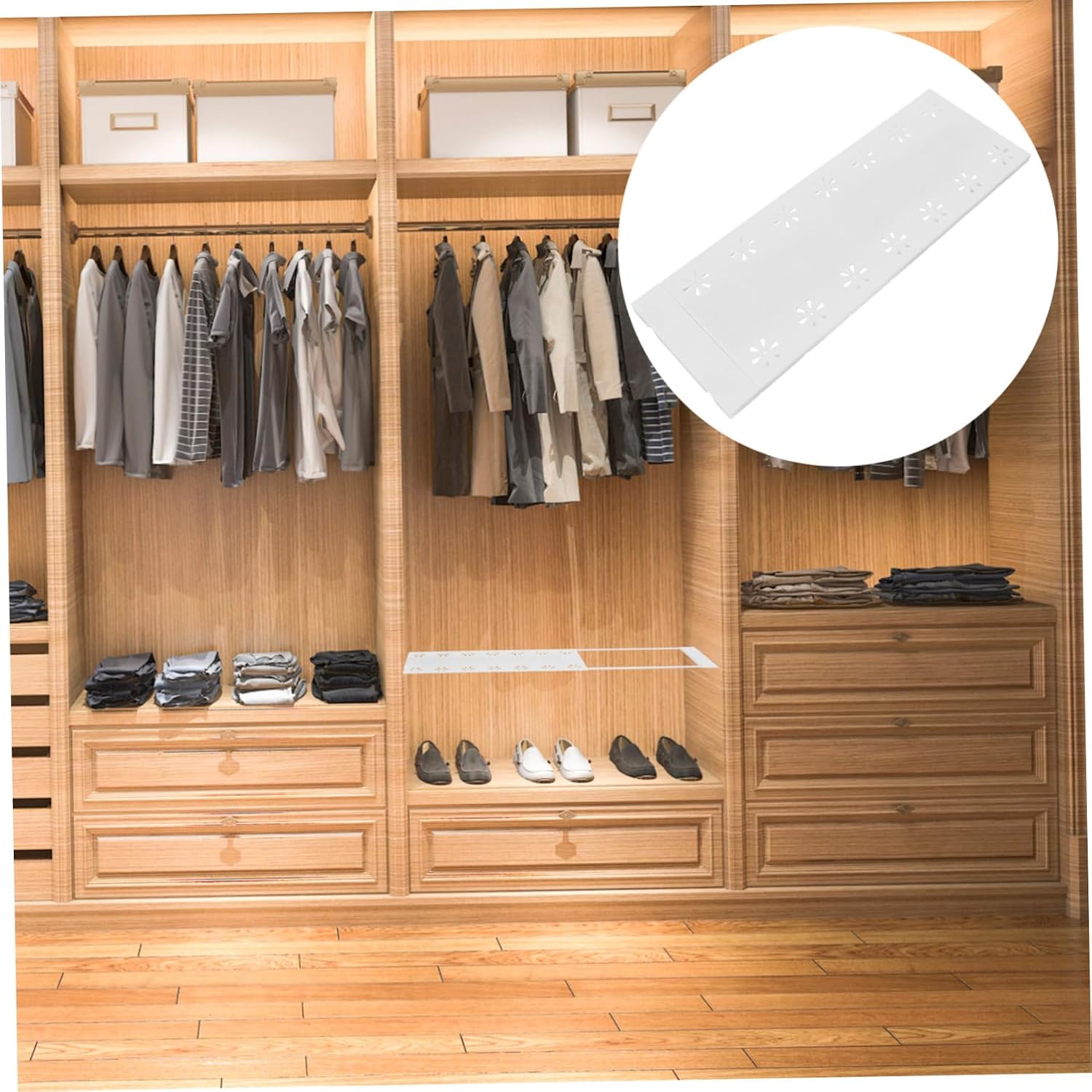 Closet Organizer Tension Shelf Expandable Rack Plastic Adjustable Storage Shelves