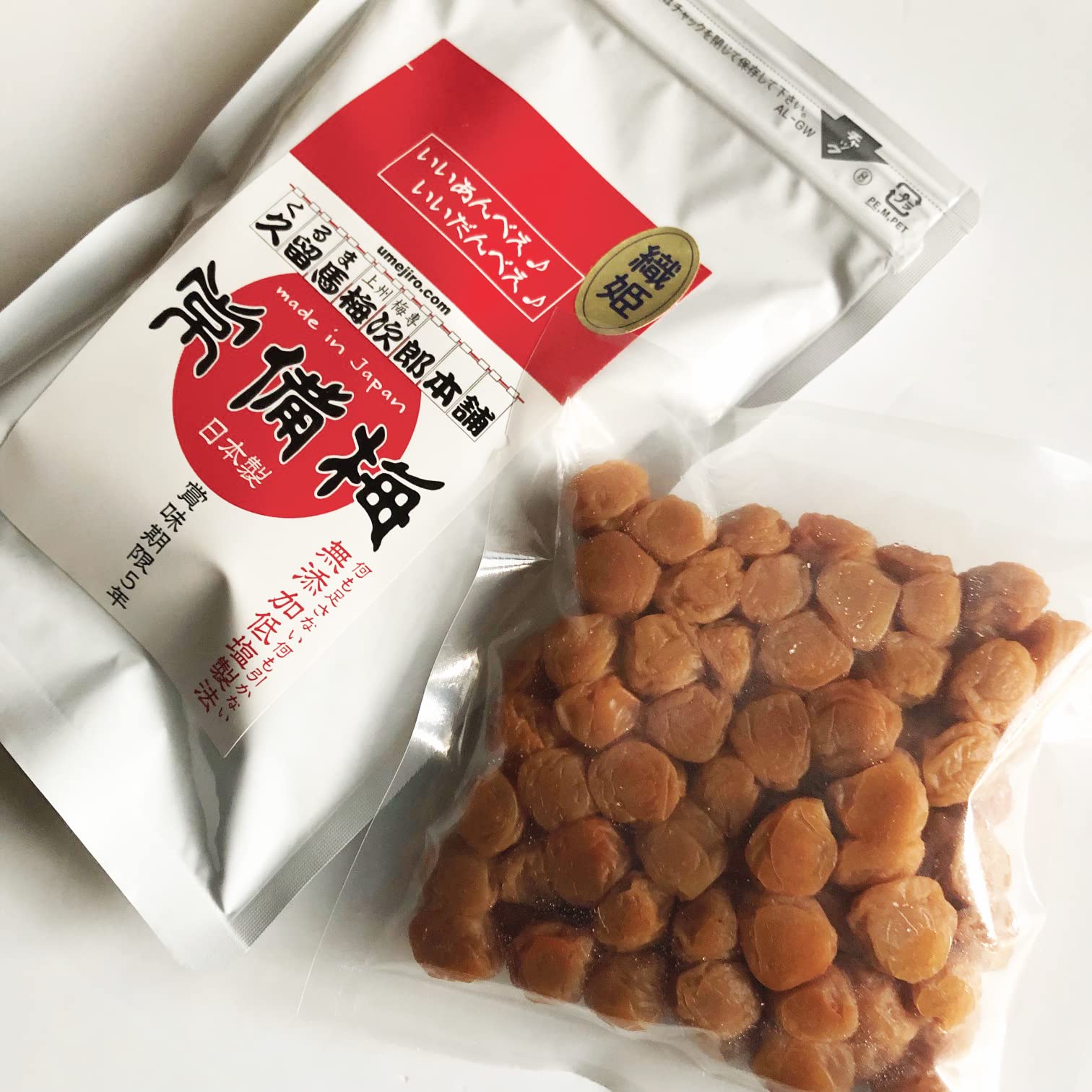 Amazon | 常備梅織姫 長期保存が可能！便利なチャック付き袋包装の減塩