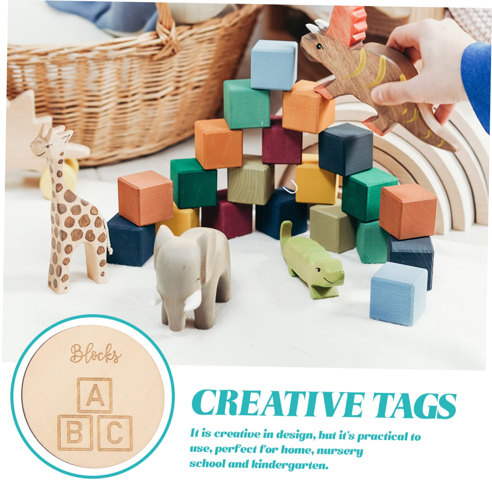 64pièces Étiquettes Rondes Personnalisées Pour Organisation De Jouets Disques Décoratifs Pour Boîtes De Rangement Et Décor De
