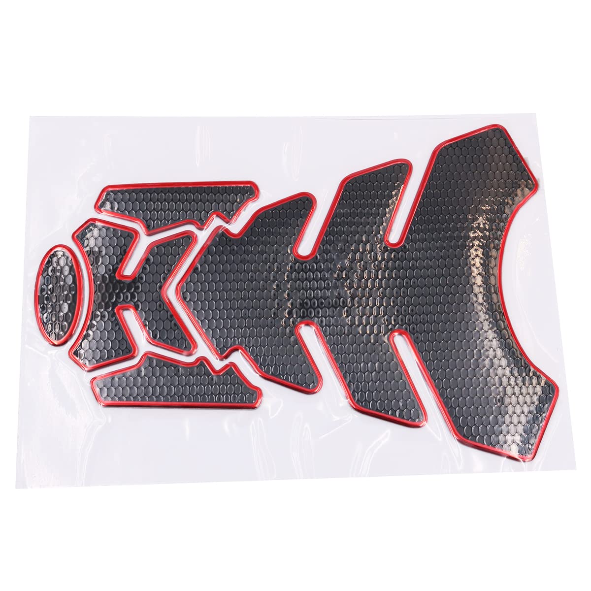 2PCS Autocollants en PVC pour moto - Protecteurs de réservoir de moto - Autocollants universels pour réservoir de carburant en noir et rouge