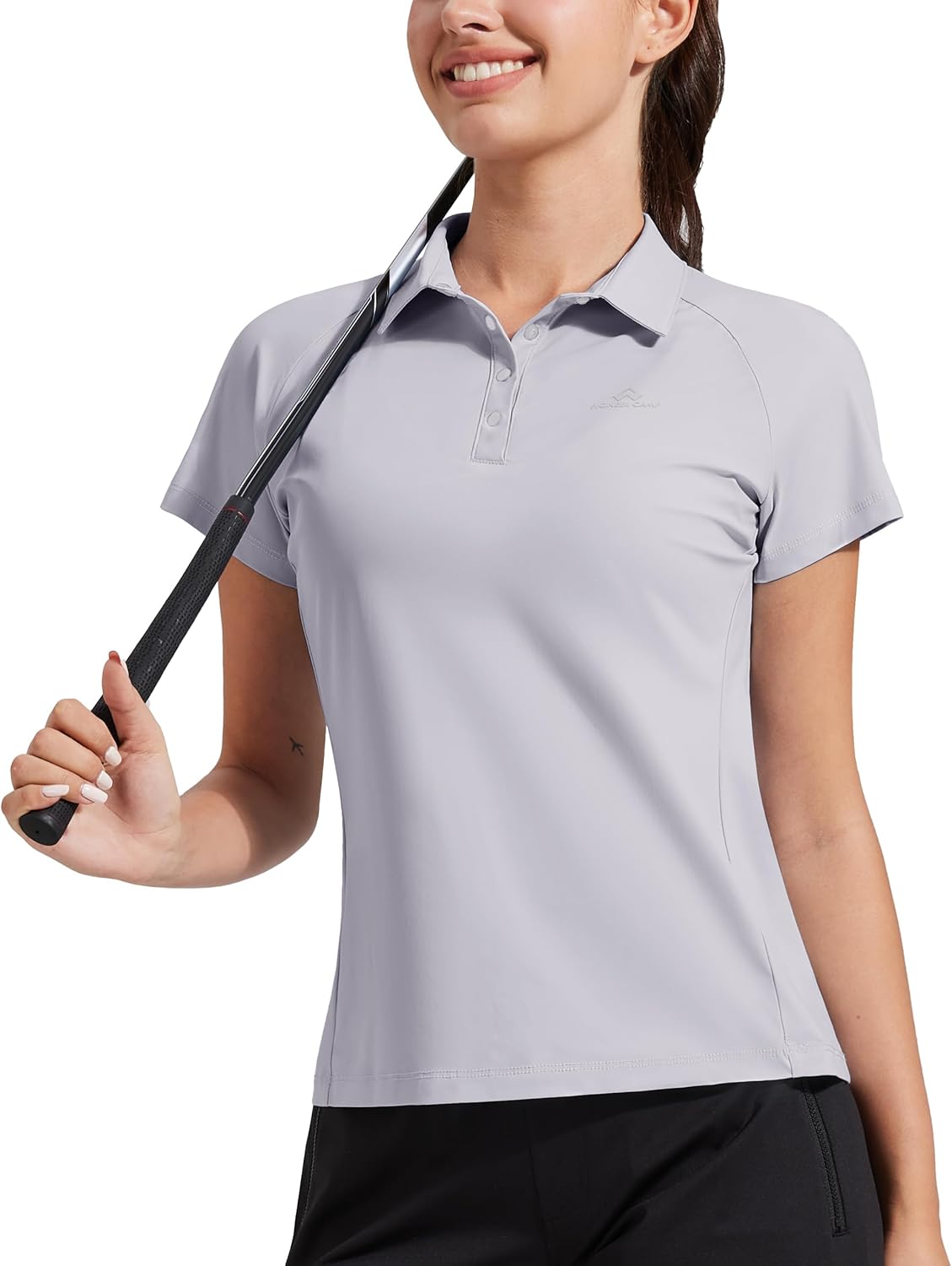 Pioneer Camp Women's Golf Shirt Short Sleeve Polo Shirts UPF 50+ Quick Dry Collared Tennis Work Athletic Tops 4 Button