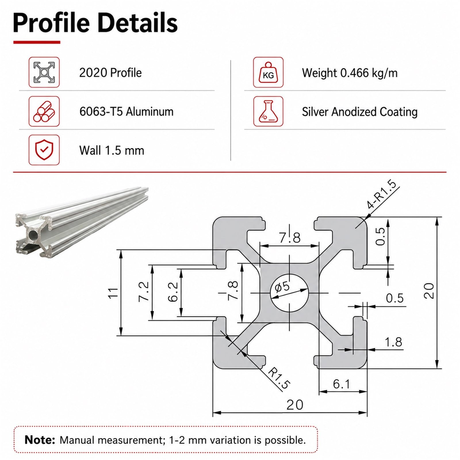 Linearschienenprofilrahmen,Aluprofil Konstruktionsprofil,Aluminiumprofil Extrusions Eloxierte Linearschiene,Glatte OberfläChe,FüR Maschinenbau,Werkbank & DIY