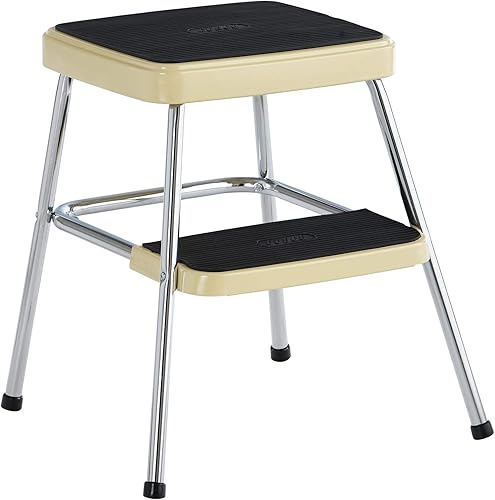 COSCO 11330CBY1E Stylaire Retro Two amarillo un paquete Taburete de escalón