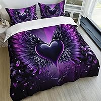 Vista 14 de AILONEN Juego de funda de edredón de rosas rojas tamaño Queen, juego de ropa de cama 3D con rosas rojas aceitadas para niñas, funda de edredón