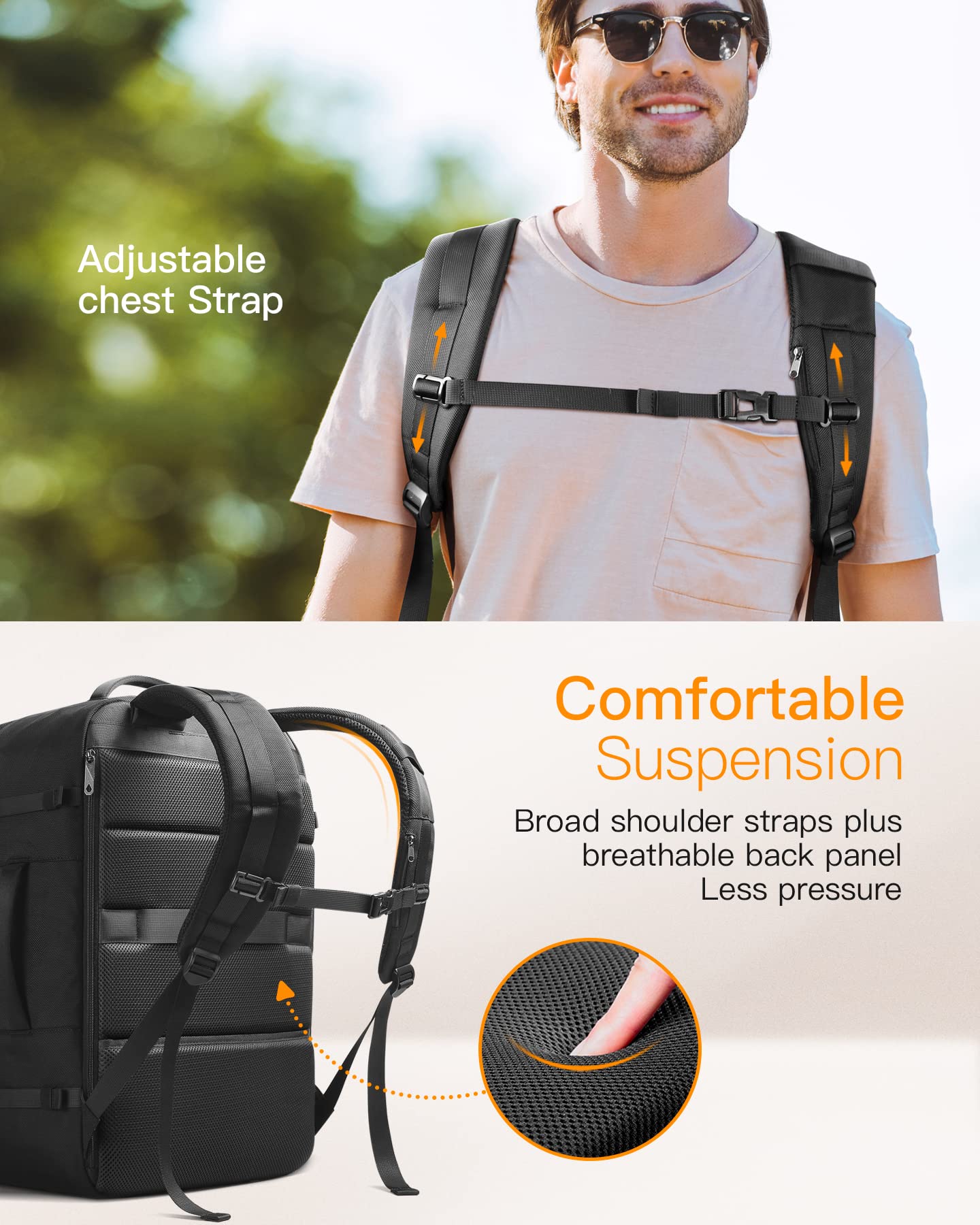 Buy Inateck 42L Travel Backpack Carry On Cabin Backpack Hand Luggage