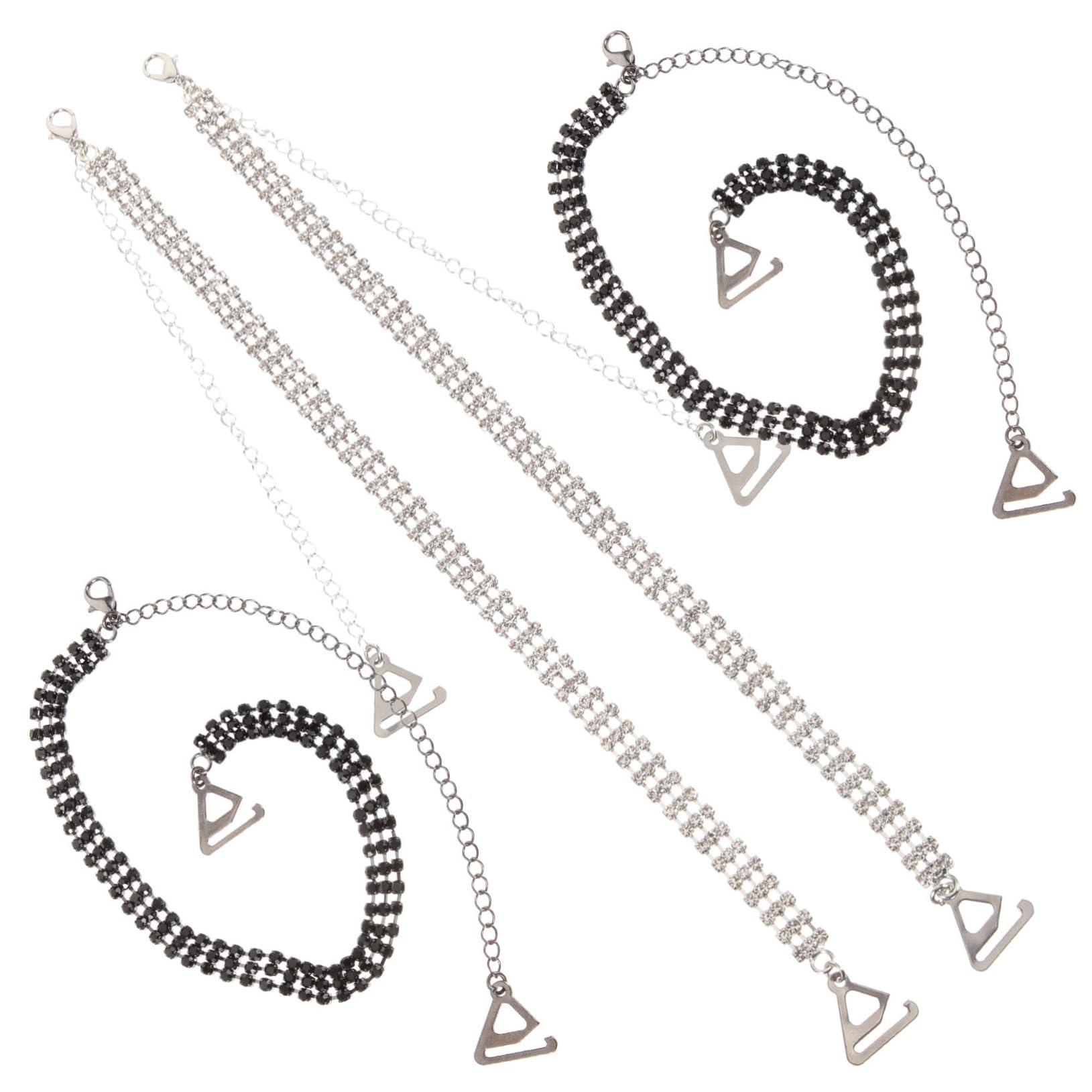 8pares De Hombro Rhinestones Para Sujetadores Straps Invisibles y Antideslizantes Para Bodas y Accesorios De Moda Para Mujeres