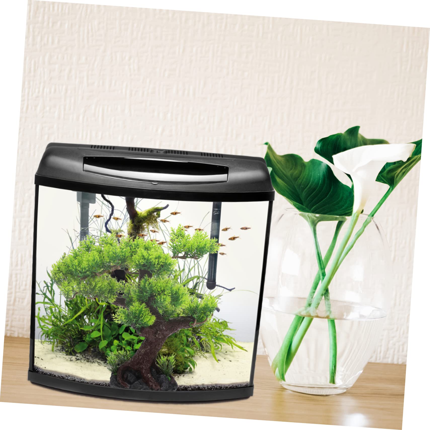 Housoutil Árbol De Acuario De Resina Artificial Decoración De Paisaje para Peceras Adorno De Jardinería Acuática Accesorios para Acuarios Succión para Fijación Segura