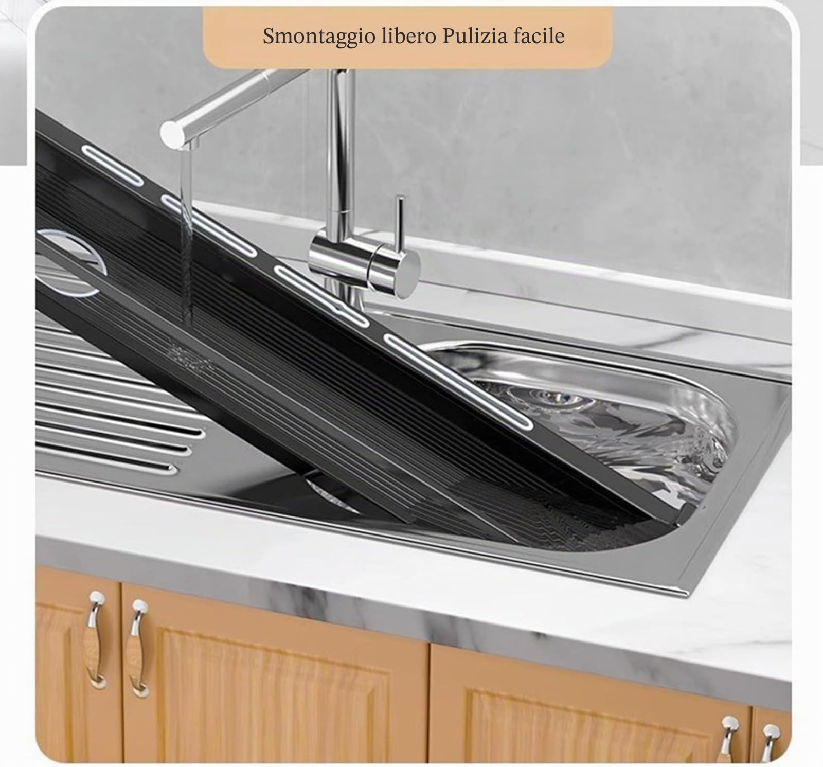 Aluminiowy regał ścienny, stojak na przyprawy i uchwyt silikonowy z 8 haczykami, 50 x 12 x 10,5 cm, czarny, idealny do przypraw i niezbędnych przyborów kuchennych