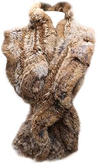 surell Long Ruffle Rabbit Pull-Through Scarf - Womens Neck Trim Scarf - Winter Collar Wrap (Heather)