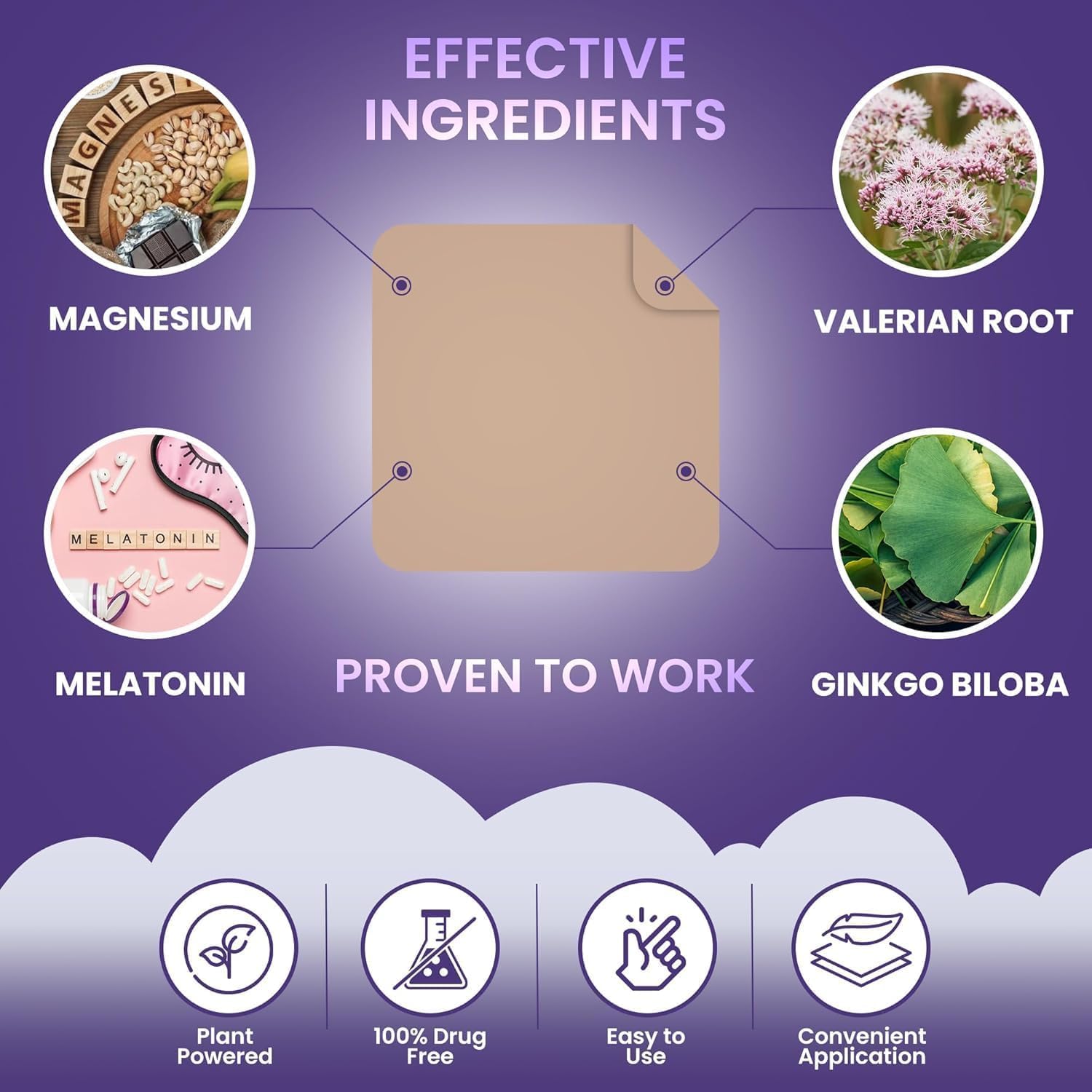 KEMLOZE Sleep Patches for Adults Extra Strength, Melatonin and Valerian Root, Transdermal Patch, Natural Ingredients, 10 Patches 2