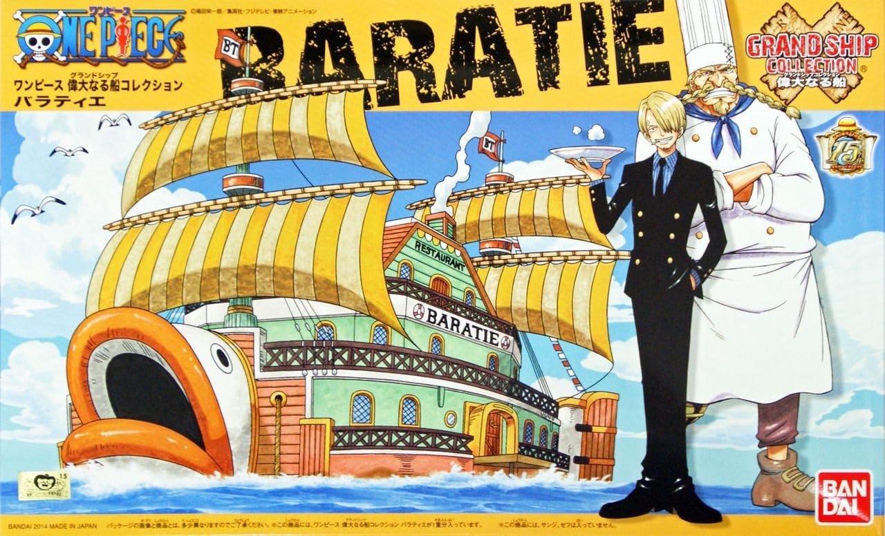 Bandai Hobby - One Piece - (2250043) 10 Baratie Model Ship Grand Ship Collection Model Kit