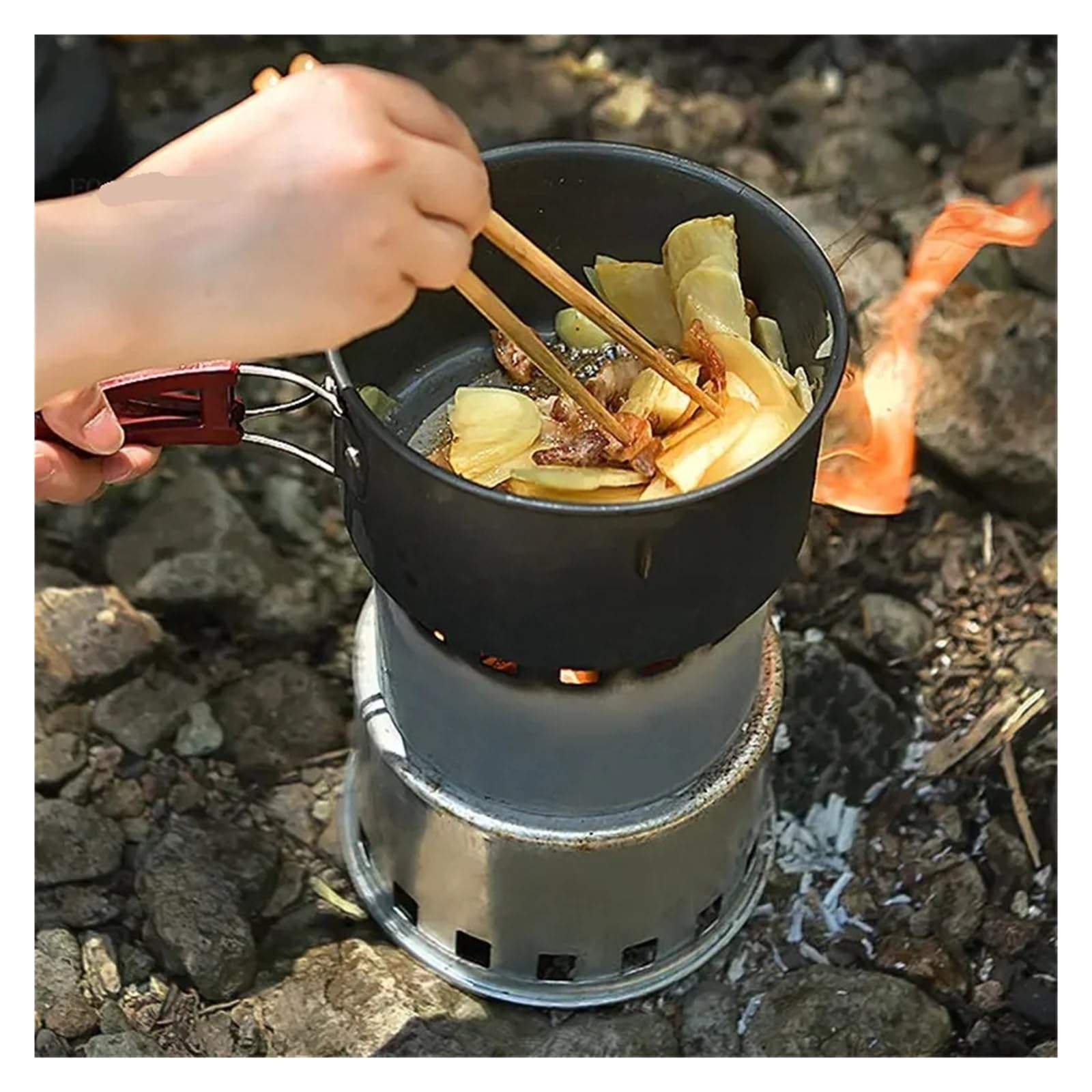 Brasero Exterieur Chauffages d'extérieur Portables, cheminées, poêles à Bois, de pêche, Camping et Pique-Nique, Chauffage Pliable Multifonction