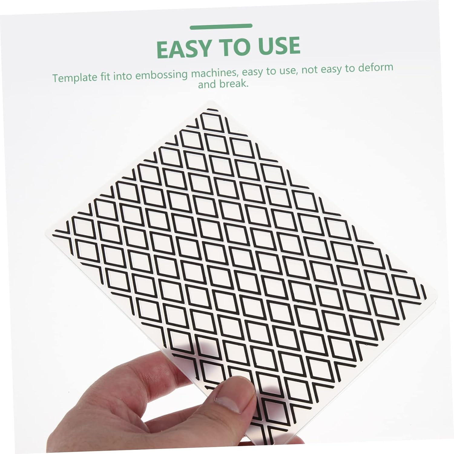 Tofficu 6pcs Plastic Embossing Folder Template for Scrapbooking Diamond for Card Making and Home Crafts Create Beautiful Patterns Effortlessly