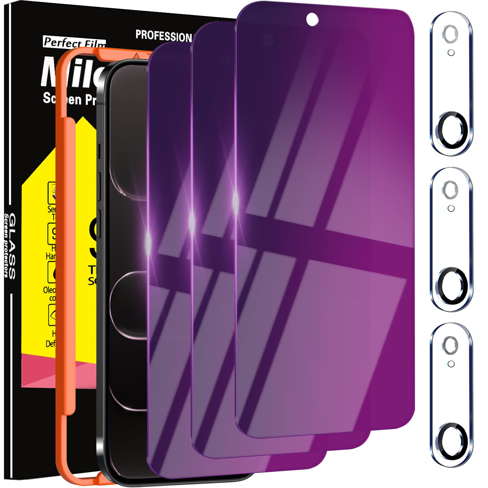 Milomdoi Gradient Colorful Privacy Screen Protector for iPhone 17 Air
