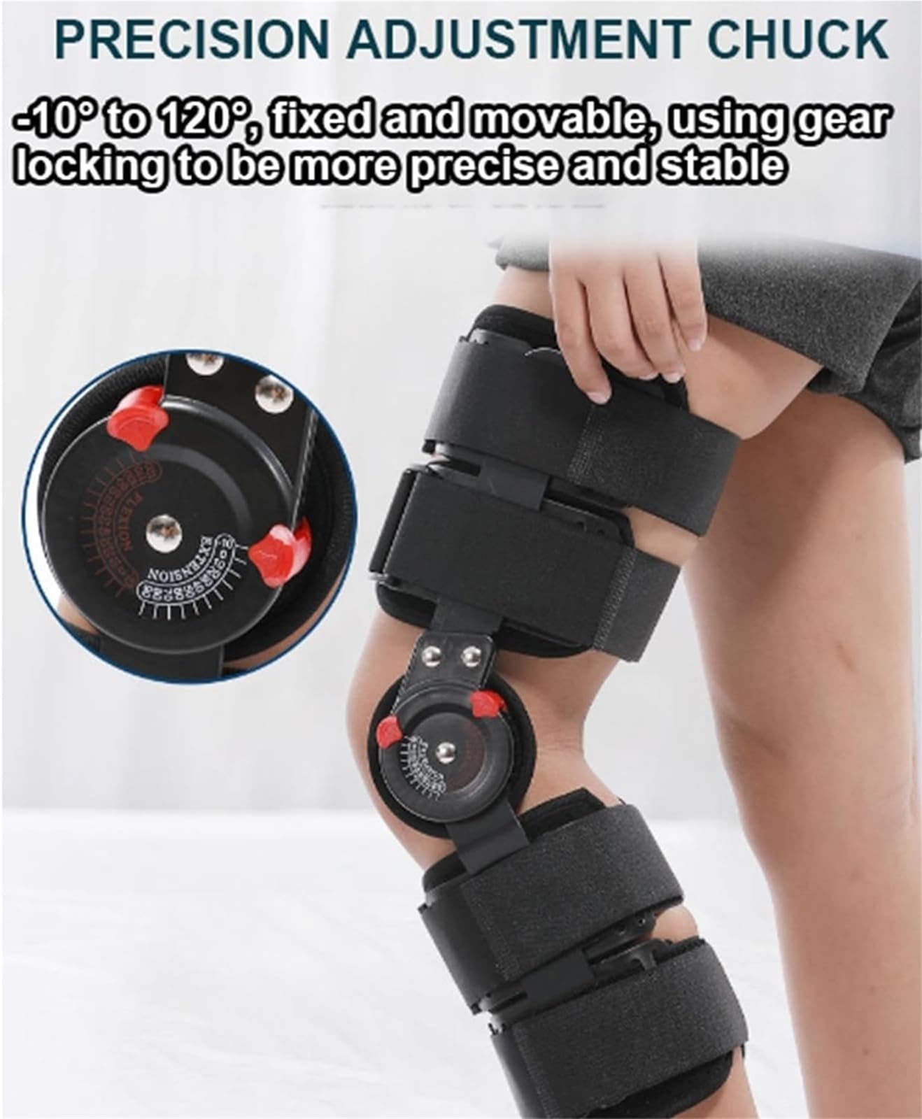 Rodillera postoperatoria Trasera articulada para niños, Rodillera médica para el Dolor de Rodilla, Artritis, ligamento Cruzado Anterior, Apta para niños de 110 a 150 cm.