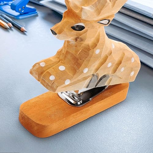 Miniatura 9 de NUOBESTY Engrapadora de animales, engrapadora divertida para el hogar, suministros de escritorio para mujeres, grapadora de folletos de oficina,