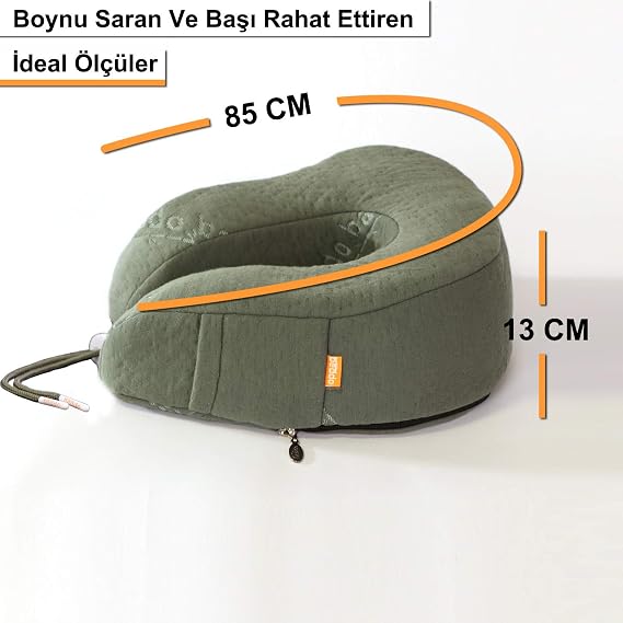 beddo™ Bamboo Series | Orthopedic Neck and Travel Pillow | Khaki Color