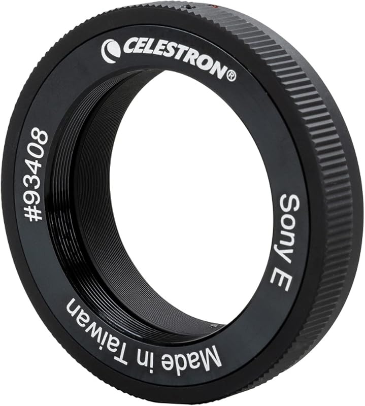 Anillo en T del telescopio Celestron para cámaras Sony E sin espejo – Astrofotografía | Convierte su telescopio en un teleobjetivo, rosca en T M42, conexión segura de la cámara, imágenes de enfoque principal
