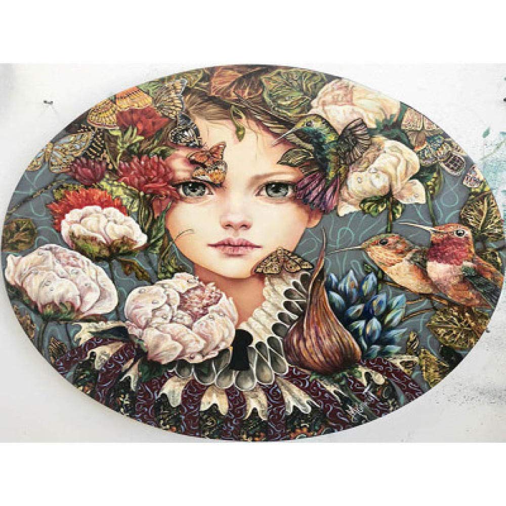 Mosaïque diamant 5D bricolage broderie peinture huile fille rétro