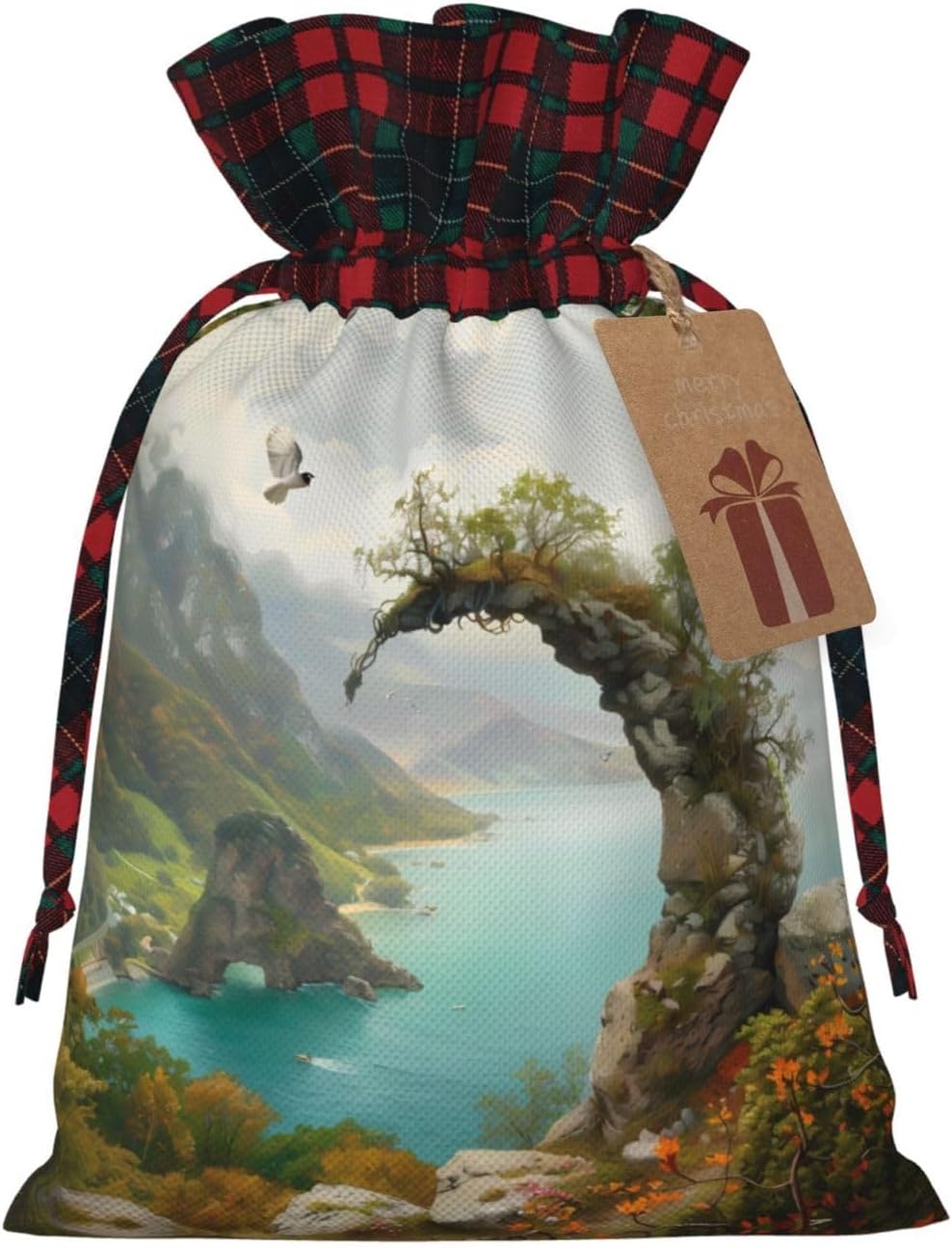 Moon Rock By The Sea Drawstring Gift Bag Suitable For Candy And Small Gift Packaging Birthdays, Anniversaries And Parties