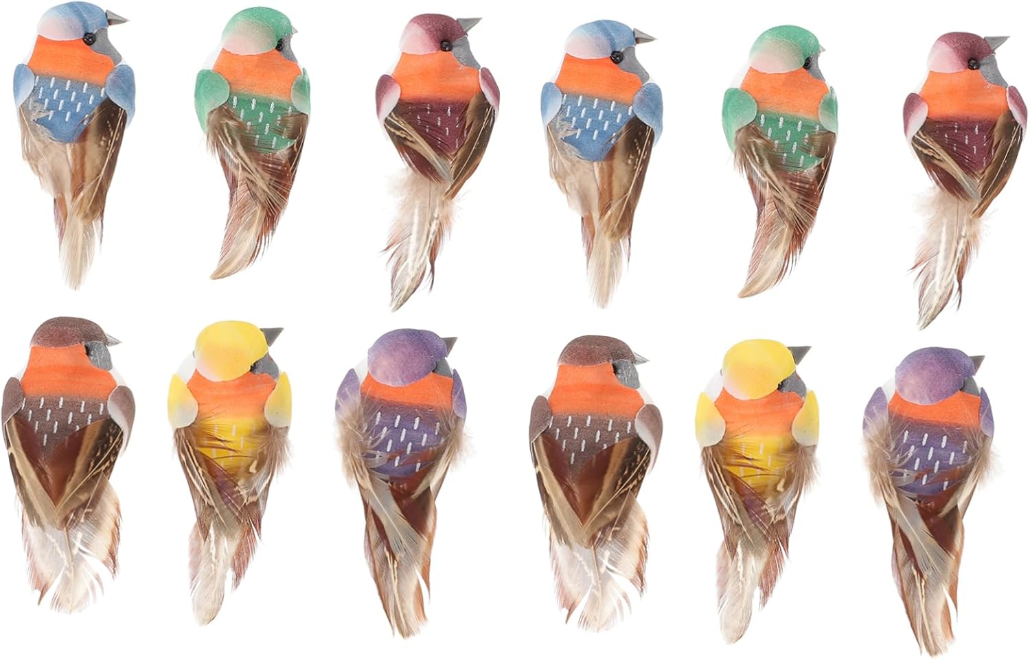 BELLIFFY 12pcs Simulation Hummingbird Wedding Bird Decoration Desktop Animal Decor On Birds Mini
