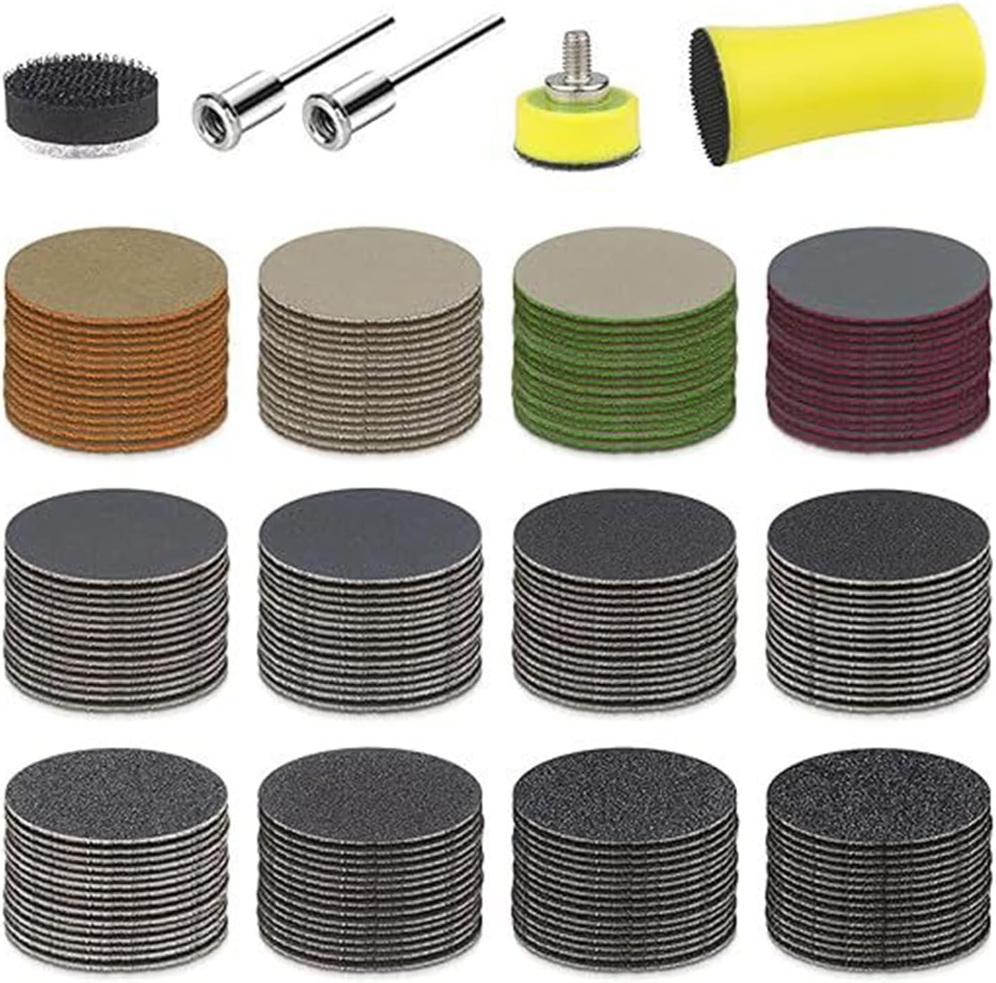 25mm Sanding Pads Sandpaper Discs for Efficient Polishing Wood Metal & More Surface Refinement