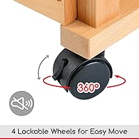 Vista 4 de MEEDEN – Organizador de almacenamiento para carrito de arte, carrito de estudio de 3 niveles con ruedas, carro multifuncional con estanterías sobre